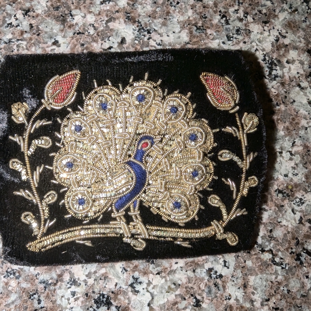 Vintage velvet change purse